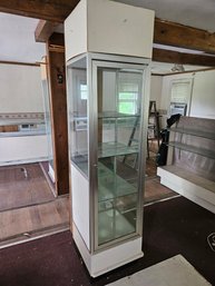 2 Of 2 - Upright Lighted Glass Display Case