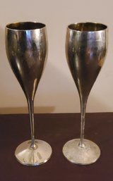 International Silver Co. Silver Plated Champagne Glasses