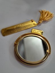 Judith Leiber Compact Mirror And Comb Set