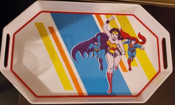 Red Plastic Justice League Tray