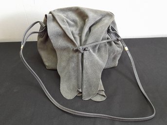 Carlo Valenti Grey Leather Hand Bag