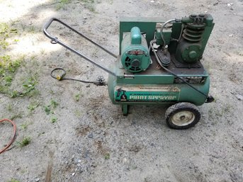 Vintage Sears Paint Sprayer Air Compressor For Repair, Needs Motor