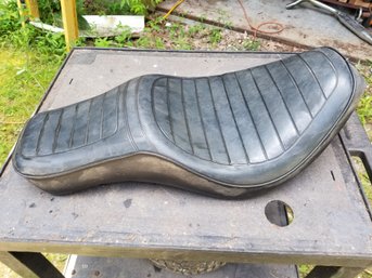 Vintage Black Motorcycle Seat