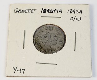 1895 Greece 10 Lepta King George I  Foreign Antique Coin