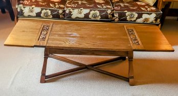 Vintage Coffee Table With Drop Leaf Extensions