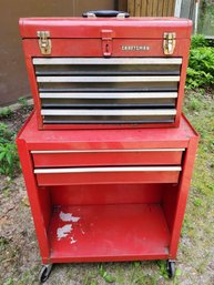 Vintage Craftsman Two Piece Red Tool Chest