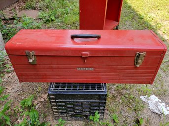 Vintage Craftsman Red Portable Carpenters Tool Box