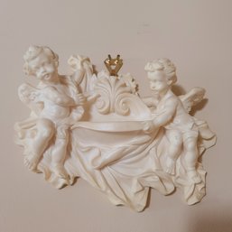 Italian Angels / Cupid Sculpture By Carl C. Ruggieri  Resin Or Other Composite Material