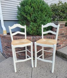 Counter Stools - Nantucket Style Rushed Made By Ballard Design.  Excellent Shape. - - - - -- -- - -Loc:LL