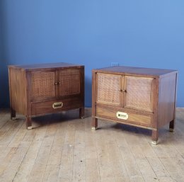 Pair Vintage 60s Baker Furniture Nightstands