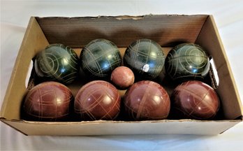 Vintage Sportcraft Bocce Ball Set With Pallino Ball Made In Italy