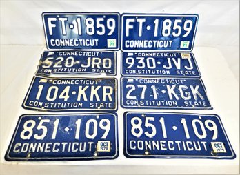 Vintage Lot Of  Authentic Used Connecticut License Plates