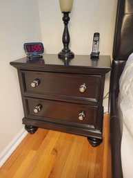 Rivers Edge Wood Night Stand #2.  Freemont Series Finished In Black. Part Of A Full Bedroom Set.