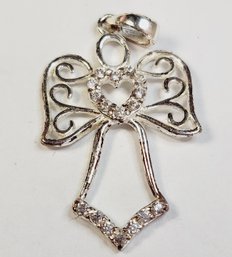 Sterling Silver Studded Angel Pendant