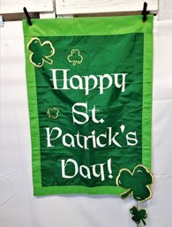 St. Patrick's Day Dangling Irish Shamrocks Double Sided Flag