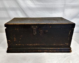 Antique Handmade Tabletop Size Wooden Storage Chest