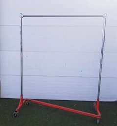 Rolling Z-Rack Clothing Garment Rack