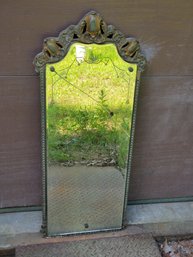 Antique Wood Framed Carved Wall Mirror
