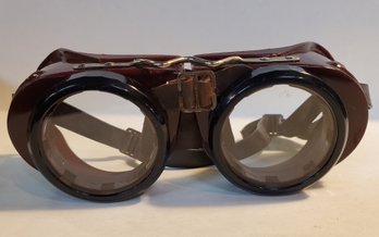 Vintage New Old Stock Welsh Manufacturing Steampunk Safety Glasses