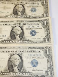 3 - $1 Dollar Blue Seal Silver Certificate * STAR NOTEs