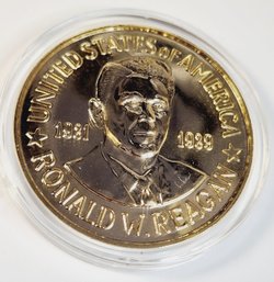 Giant 1981-1989 RONALD REAGAN COMMEMORATIVE MEDAL - 40th President USA - Huge Piece