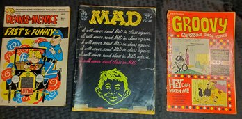 Great Lot Of 3 Very Rare Comic Books/Magazine