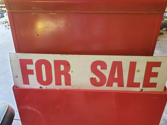 Vintage Two Sided Metal FOR SALE Sign