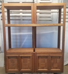 Large Mid-century Wooden Entertainment Center