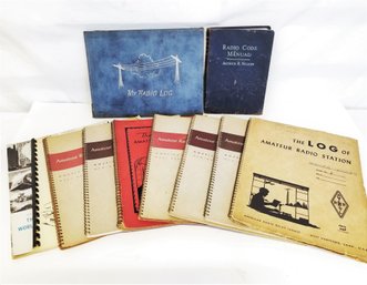 Vintage 1950's - 60's Amateur Radio Soft Cover Log Books