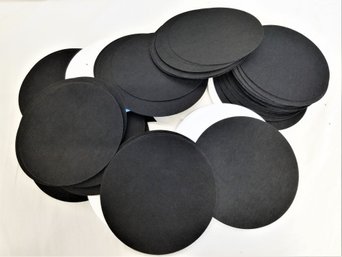 NEW 6.5' Round Black/white  Lamp Base Felt Pads Approx 300 Count