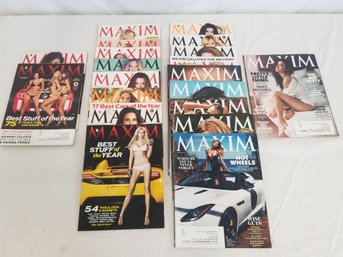 2012, 2013, 2014 & 2015 Issues Of Maxim Magazines