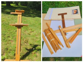 Artists Wooden Easel By Plus Large Grouping Of Art Supplies