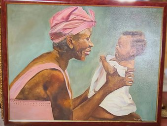 Original Artwork Of Mother And Child By Artist Lee Galloway