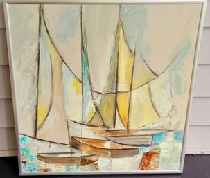 Modern Sailboat Painting By Lee Galloway