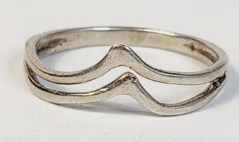 Vintage Sterling Silver Tiara Shape Ring