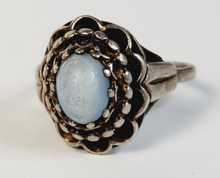 Vintage Blue Moon Stone Sterling Silver Ring