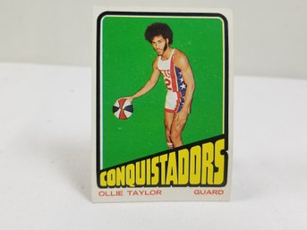 1970s Conquistadors Ollie Taylor Basketball Card