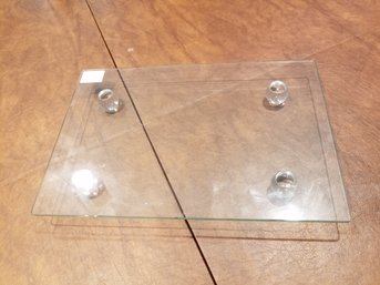 Glass Serving Tray  9 X 14