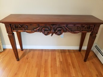 Exquisite Detailed Solid Wood Sofa Table
