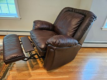 Faux Leather Recliner And Rocker - Like New - 43' X 40' X 44'
