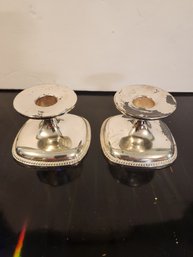 Silver-Plated Candle Holders