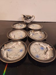 7 Pieces Of Mid Century Japanese Dragonware