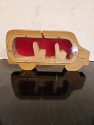 Wooden School Bus Bank