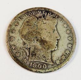 1900-o  Silver Barber Half Dollar