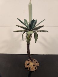 Metal Palm Tree Candle Holder