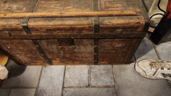 Antique Travel Trunk And Contents