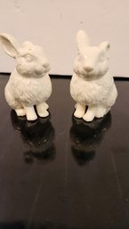 Porcelain Bunny, Salt And Pepper Shakers