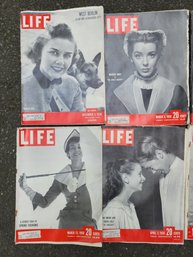 10 Issues Of  1950 Life Mag - Fashion And Hollywood Covers
