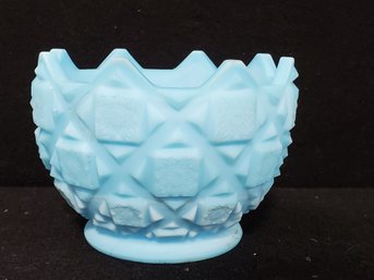 Lovely Vintage Westmoreland Light Blue Satin Glass Bowl