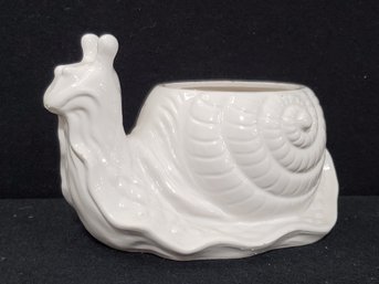 Cute Vintage Mid-Century Napcoware Japan White Ceramic Snail Planter